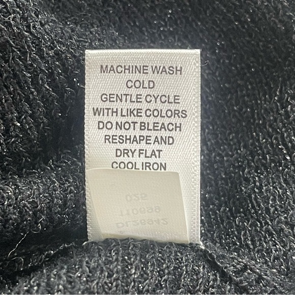 Spense Mock Neck Metallic Thread Raw Hem Top 8 - Picture 5 of 6